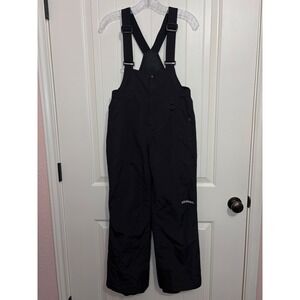 Boulder Gear Kids Black Insulated Snow Bibs Ski Pants Youth Adjustable Straps Lg